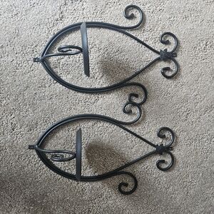 Black Wrought Iron Fish Wall Decor